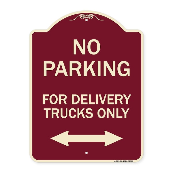 Signmission No Parking No Parking for Delivery Trucks Heavy-Gauge Aluminum Sign, 24" x 18", BU-1824-23666 A-DES-BU-1824-23666 - main